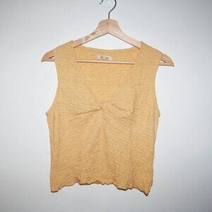Madewell Popcorn-Knit Twist-Front Sleeveless Top